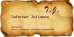 Taferner Julianna névjegykártya